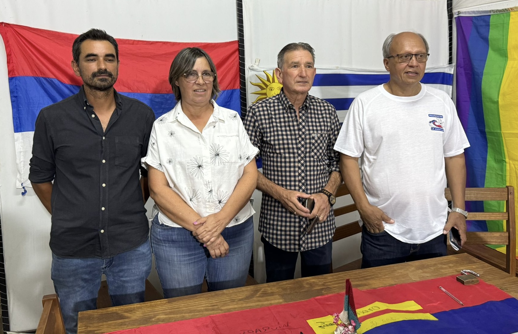 Los cuatro candidatos del Frente Amplio a la alcaldía de Paso de los Toros 